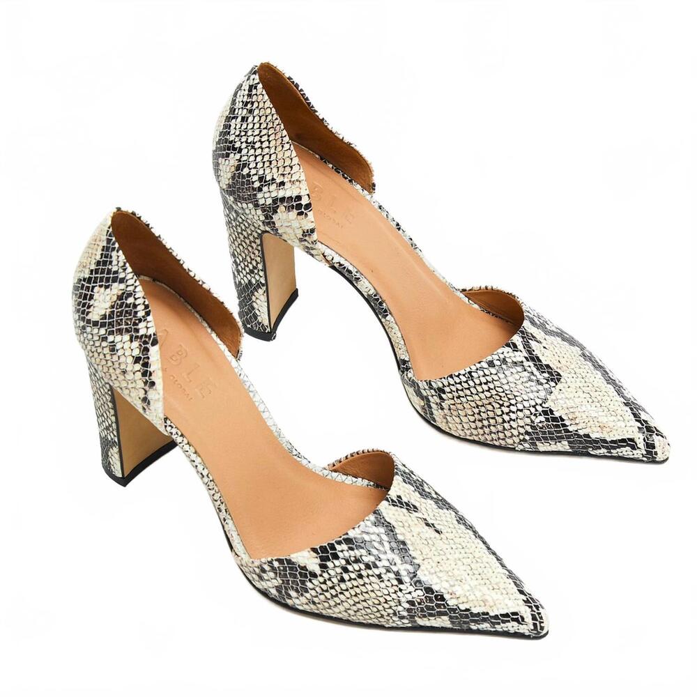 NEW ABLE women's sarai d'orsay heel in snake